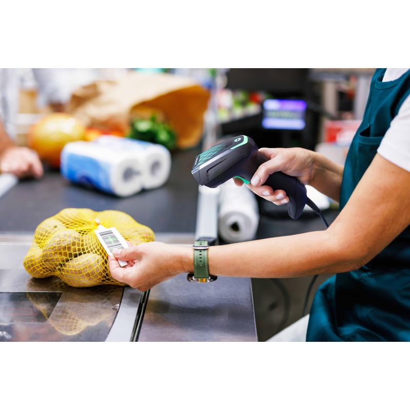 Datalogic GD4620 with Stand, 2D, HP, USB, Kit (USB), schwarz