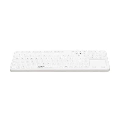 Tastatur GCQ CleanType® Prime Touch+ TKG-109-GCQ-PR-TOUCH-WHITE-IP68-MAG-BACKL-USB-DE IP68
