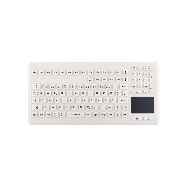 Tastatur InduProof Advanced Touch TKG-104-TOUCH-IP68-VESA-GREY-USB-DE IP68