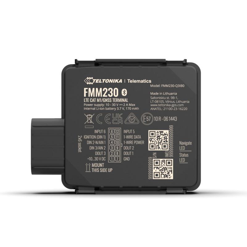 Teltonika FMM230 wasserfester 4G LTE Cat M1 Tracker mit flexiblen Eingängen