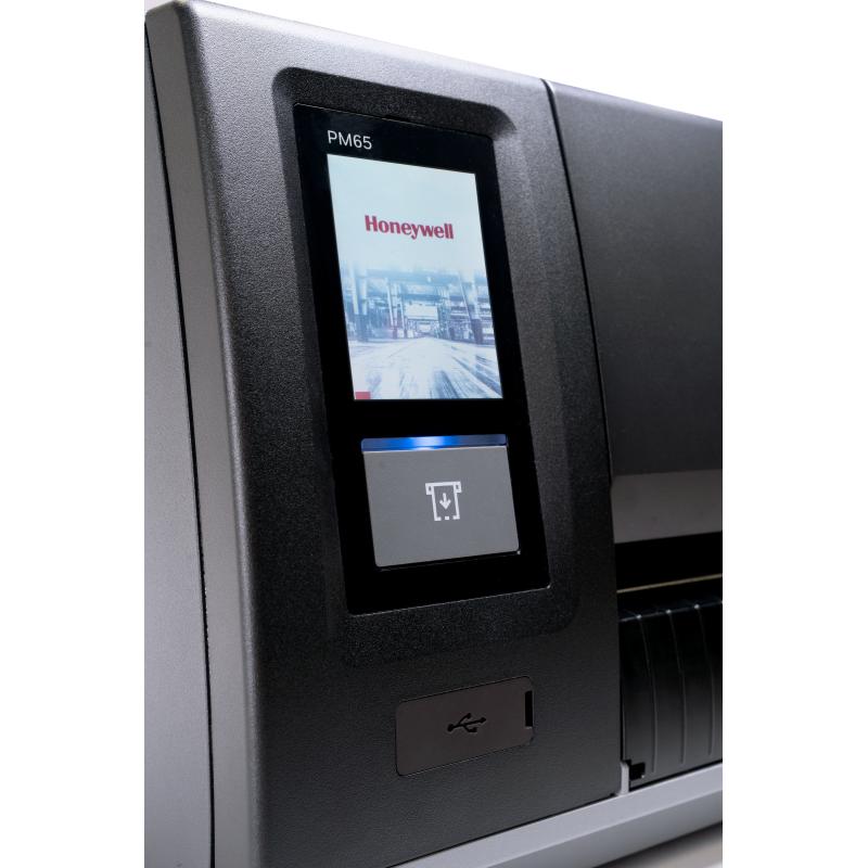 Honeywell PM65 Etikettendrucker, Thermotransfer, 300 dpi, USB, LAN, RS232, Paral., Touch, Rewinder