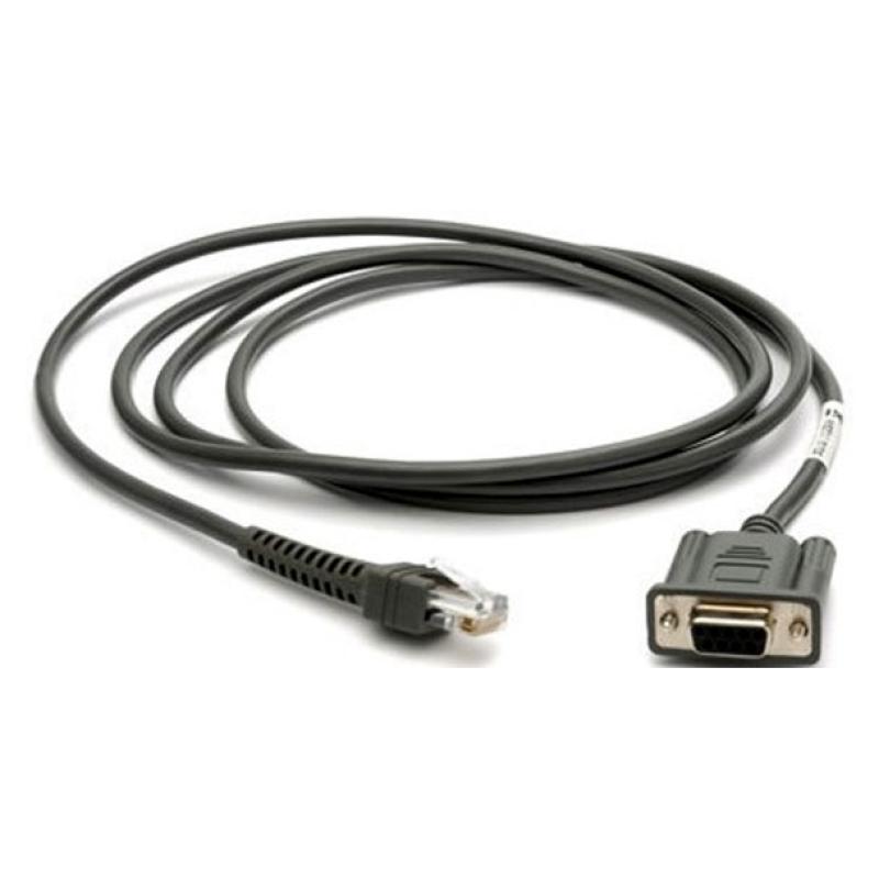 Zebra RS232-Kabel 2,7m, gedreht, 9-Pin weiblich, f&uuml;r Fixmount Scanner DS457