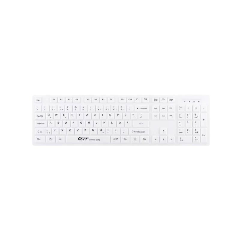 Tastatur GCQ Cleantype&reg;  Easy Protect TKG-105-GCQ-IP68-KGEH-WHITE-USB-DE IP68